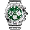 Breitling Breitling Chronomat B01 42 Six Nations Ireland AB0134A91L1A1  AB0134A91L1A1 механические мужские часы зеленый циферблат, браслет нержавеющая сталь — вид спереди