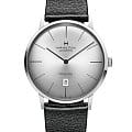 Hamilton Hamilton American Classic Intra-Matic Auto H38755751  H38755751 механические мужские часы серебристый циферблат, браслет кожаный — вид спереди
