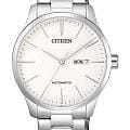 Citizen Citizen Automatic NH8350-83A  NH8350-83A механические мужские часы  белый циферблат, браслет нержавеющая сталь — вид спереди