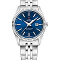 Swiss Military by Chrono Swiss Military by Chrono Сверхточные SM34065.03  SM34065.03 кварцевые мужские часы синий циферблат, браслет нержавеющая сталь — вид спереди