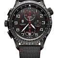 Victorinox Victorinox 241716  241716 механические мужские часы черный циферблат, браслет кожа + нейлон — вид спереди