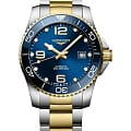 Longines Longines HydroConquest L3.781.3.96.7  L37813967 механические мужские часы синий циферблат, браслет нержавеющая сталь — вид спереди