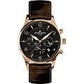 Jacques Lemans Jacques Lemans 1-1654G  1-1654G кварцевые мужские часы черный циферблат, браслет кожаный — вид спереди
