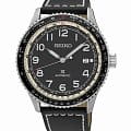Seiko Seiko Prospex SRPB61K1  SRPB61K1 механические мужские часы  черный циферблат, браслет кожаный — вид спереди