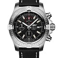 Breitling Breitling Super Avenger Chronograph 48 A13375101B1X1  A13375101B1X1 механические мужские часы черный циферблат, браслет кожаный — вид спереди