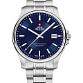 Swiss Military by Chrono Swiss Military by Chrono SM30200.03  SM30200.03 кварцевые мужские часы синий циферблат, браслет нержавеющая сталь — вид спереди