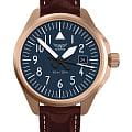 Aviator Aviator Airacobra V.1.38.2.317.4  V.1.38.2.317.4 кварцевые мужские часы синий циферблат, браслет кожаный — вид спереди