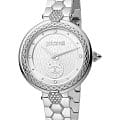 Just Cavalli Just Cavalli JC1L128M0055  JC1L128M0055 кварцевые женские часы  серебристый циферблат, браслет нержавеющая сталь — вид спереди