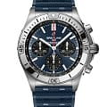 Breitling Breitling Chronomat B01 42 AB0134101C1S1  AB0134101C1S1 механические мужские часы синий циферблат, браслет каучук — вид спереди