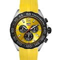 TAG Heuer TAG Heuer Formula 1 CAZ101AM.FT8054  CAZ101AM.FT8054 кварцевые мужские часы желтый циферблат, браслет каучук — вид спереди