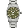 Hamilton Hamilton Khaki Field Quartz 33mm H69301160  H69301160 кварцевые мужские часы зеленый циферблат, браслет нержавеющая сталь — вид спереди