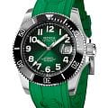 Epos Epos Diver 3504.131.80.33.53  3504.131.80.33.53 механические мужские часы зеленый циферблат, браслет каучук — вид спереди