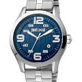 Just Cavalli Just Cavalli Gents JC1G108M0065  JC1G108M0065 кварцевые мужские часы синий циферблат, браслет нержавеющая сталь — вид спереди