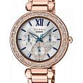 Casio Casio Sheen SHE-3061PG-7B  SHE-3061PG-7B кварцевые женские часы перламутровый циферблат, браслет 18-каратное желтое золото — вид спереди