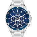 Slazenger Slazenger Multifunction SL.09.2091.2.04  SL.09.2091.2.04 кварцевые мужские часы синий циферблат, браслет суперметалл — вид спереди