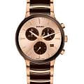 Rado Rado Centrix Chronograph R30212402  R30212402 кварцевые мужские часы шампань циферблат, браслет сталь + керамические вставки — вид спереди