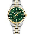 Swiss Military by Chrono Swiss Military by Chrono Сверхточные SM30201.32  SM30201.32 кварцевые женские часы зеленый циферблат, браслет нержавеющая сталь с pvd-покрытием — вид спереди