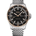Mido Mido Ocean Star Tribute M026.830.21.051.00  M0268302105100 механические мужские часы черный циферблат, браслет нержавеющая сталь — вид спереди
