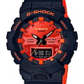 Casio Casio G-Shock GA-800BR-1A GA GA-800BR-1AER электронные мужские часы оранжевый циферблат, браслет пластик — вид спереди