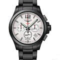Longines Longines Conquest V.H.P. L3.717.2.76.6  L37172766 кварцевые мужские часы белый циферблат, браслет сталь c pvd покрытием — вид спереди