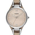 Fossil Fossil Bannon ES2830  ES2830 кварцевые женские часы бежевый циферблат, браслет кожаный — вид спереди